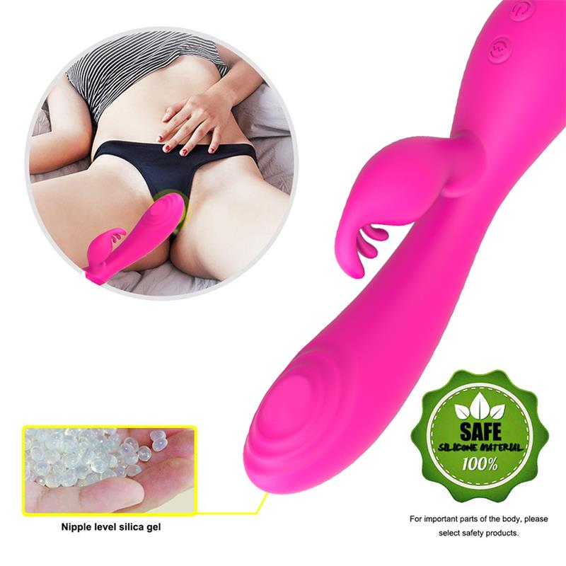 Conejito Vibrador Magic Stick con Pulsacion Fucsia