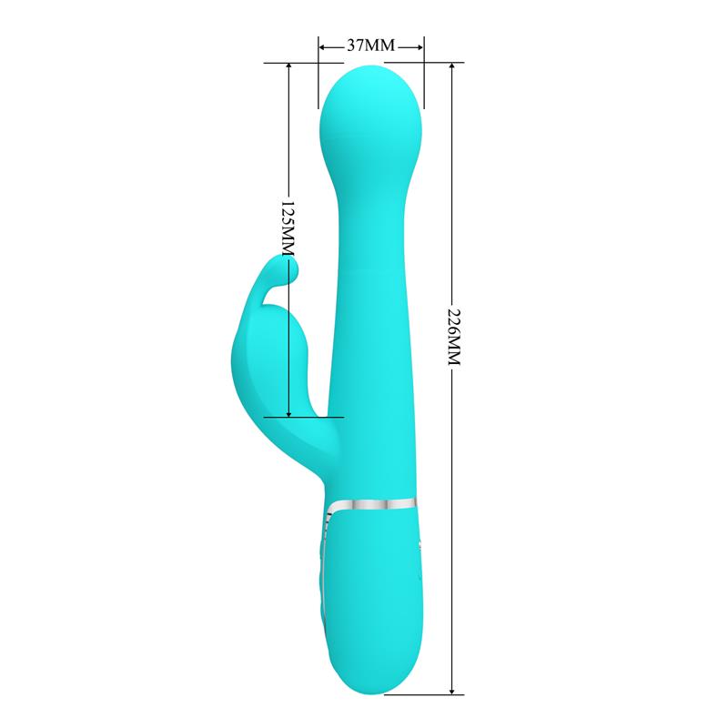 Vibrador con Thrusting y Bolas Rotatorias Dejon Azul