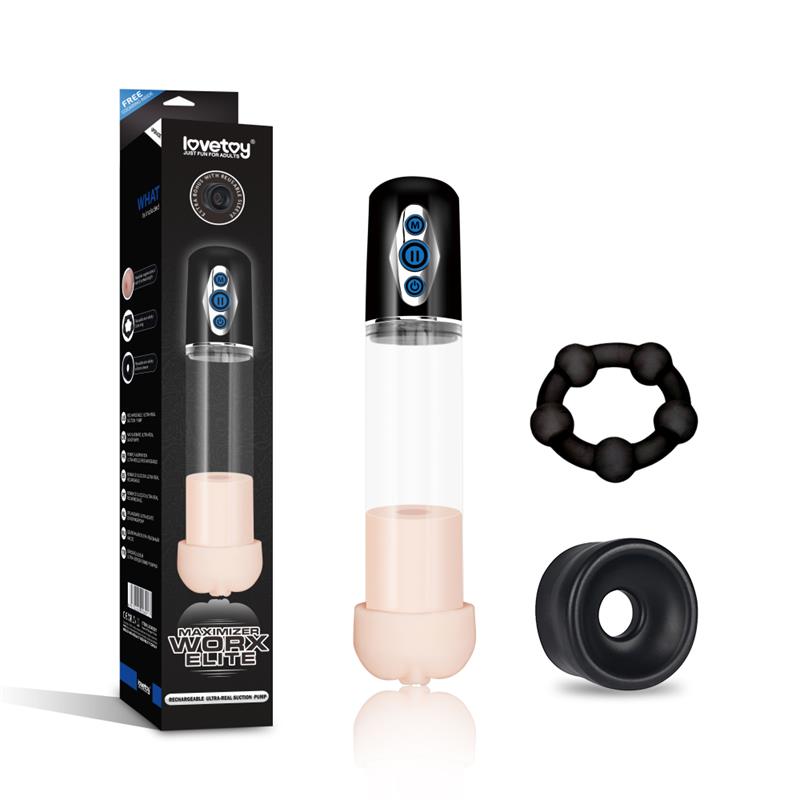 Bomba para el Pene Automatica Maximizer Worx Elite USB Vagina