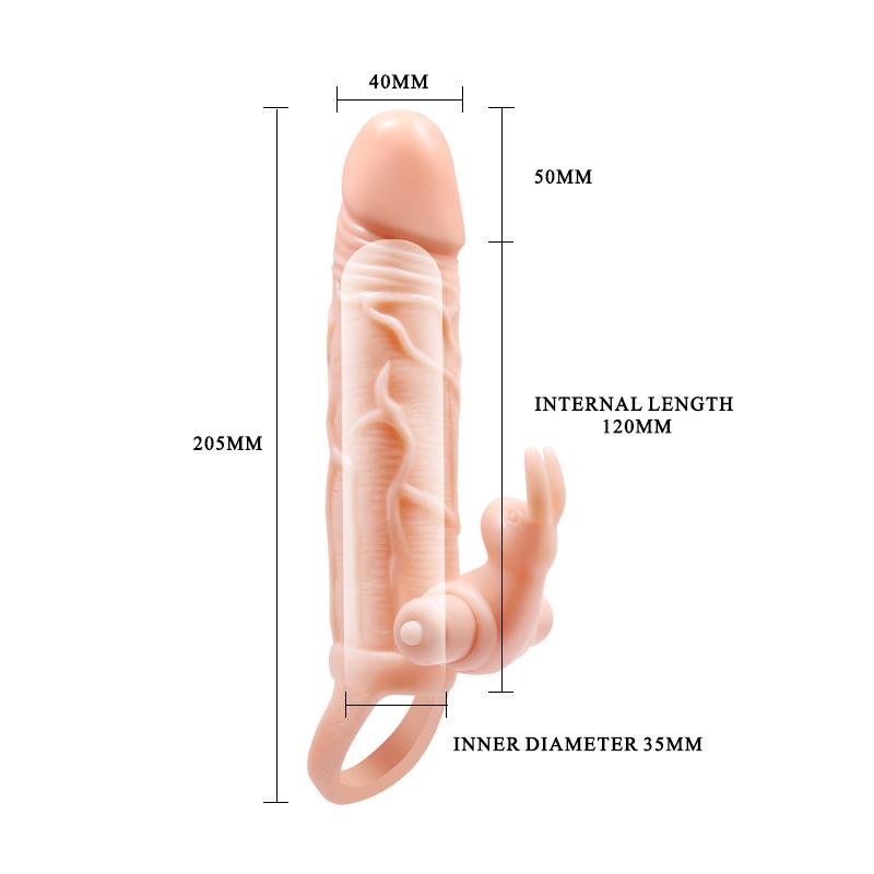 Brave Man Funda para el Pene con Vibracion 5cm