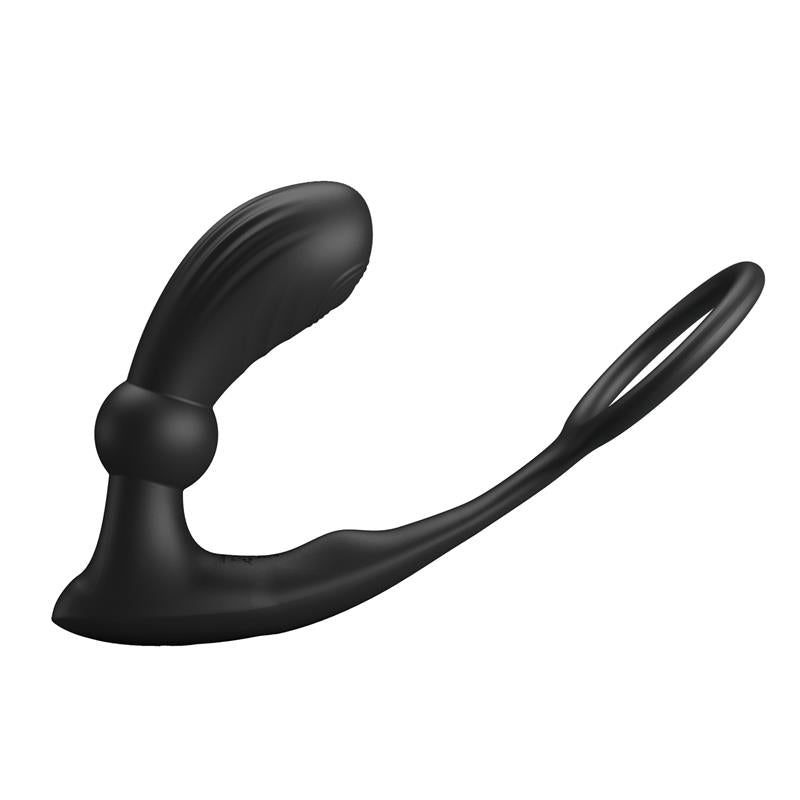 Warren Plug Anal y Anillo para el Pene con Vibracion y Pulsacion a Control Remoto