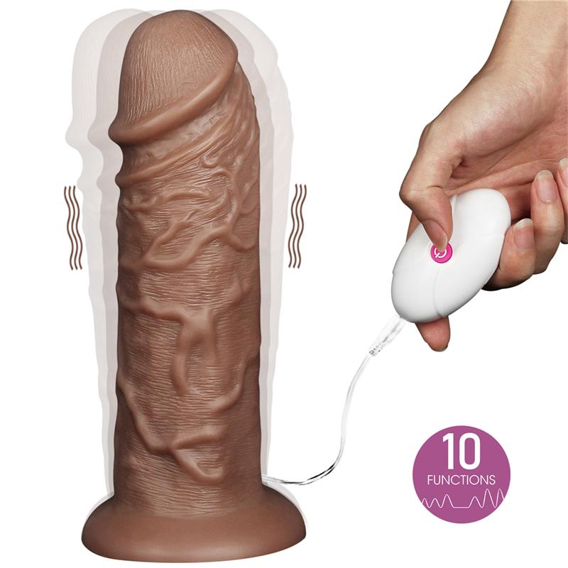 Dildo King 105 con Vibracion Chubby Marron