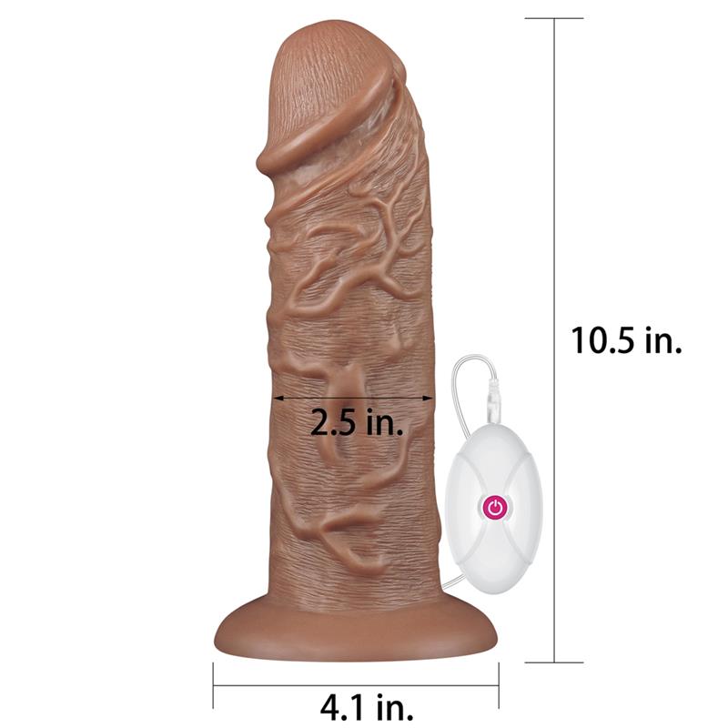 Dildo King 105 con Vibracion Chubby Marron