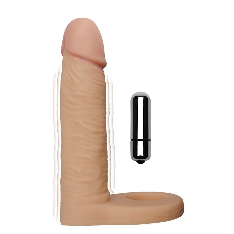 Dildo The Ultra Soft Double con Vibracion 58 Natural