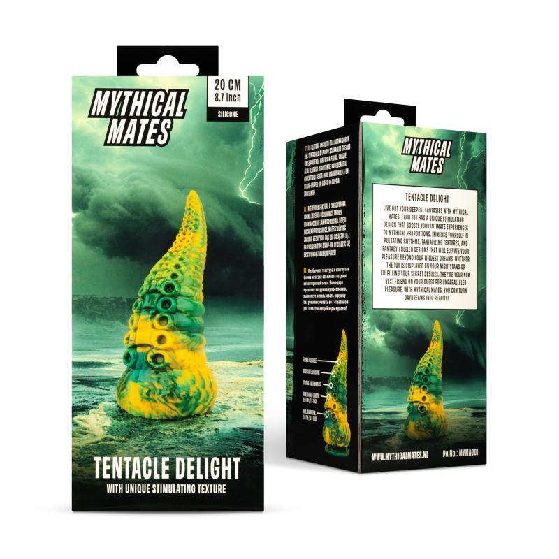 Dildo Tentacle Delight Verde y Amarillo 224 cm 88