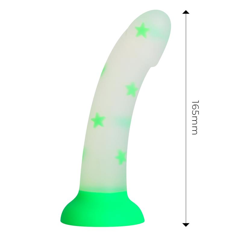 Dildo que Brilla en la Oscuridad Confetti Star 17 cm