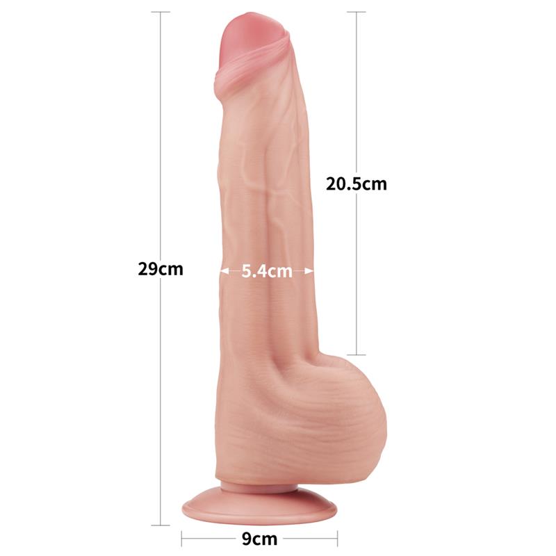 Dildo Dual Layer Piel Retractil 115