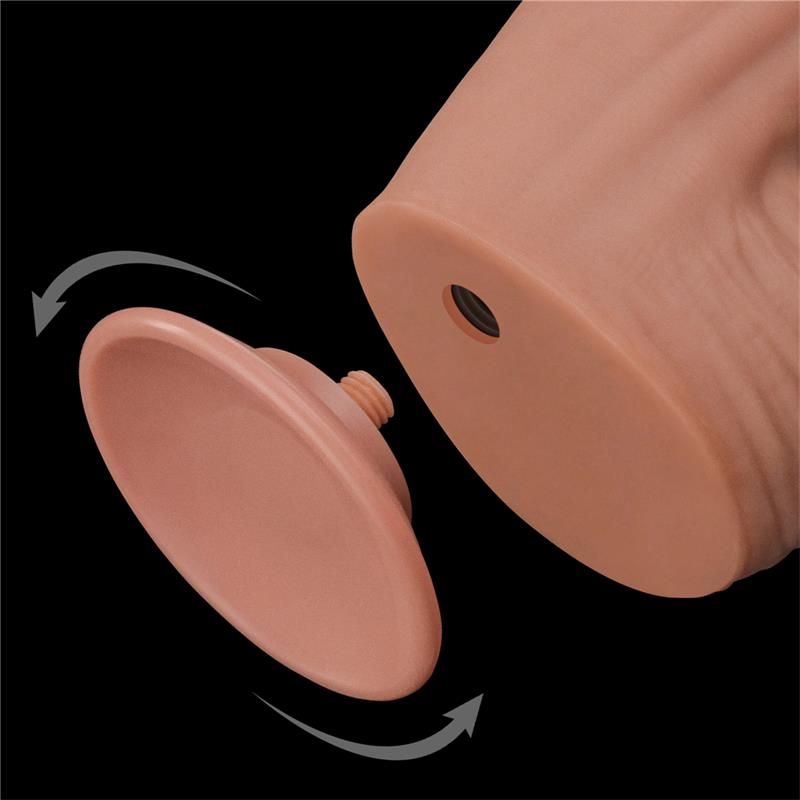 Dildo Dual Layer Piel Retractil 12