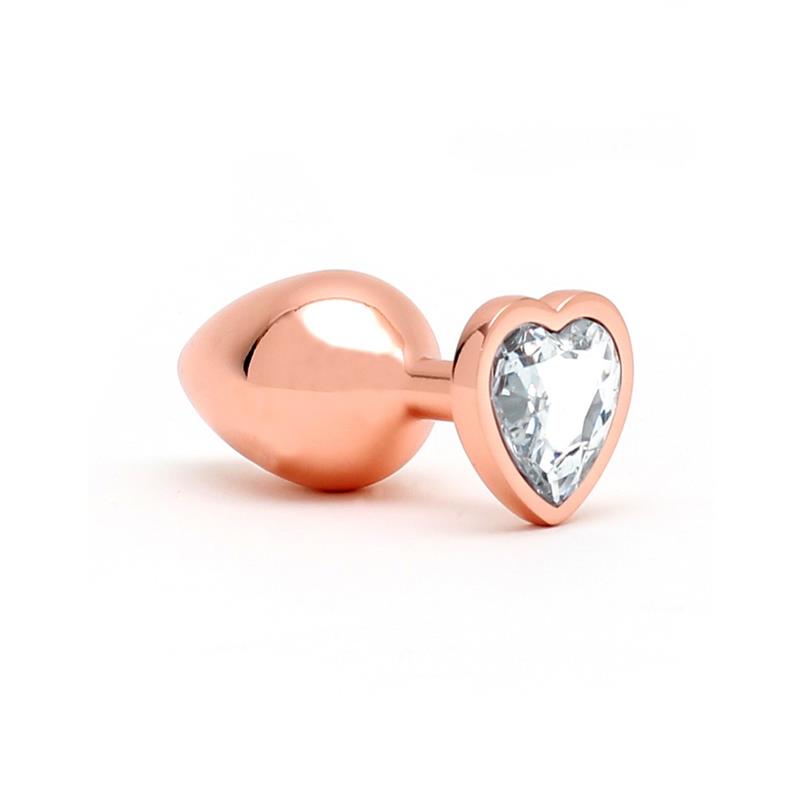 Plug Anal con Joya en Forma de Corazon Pisa Rose Gold