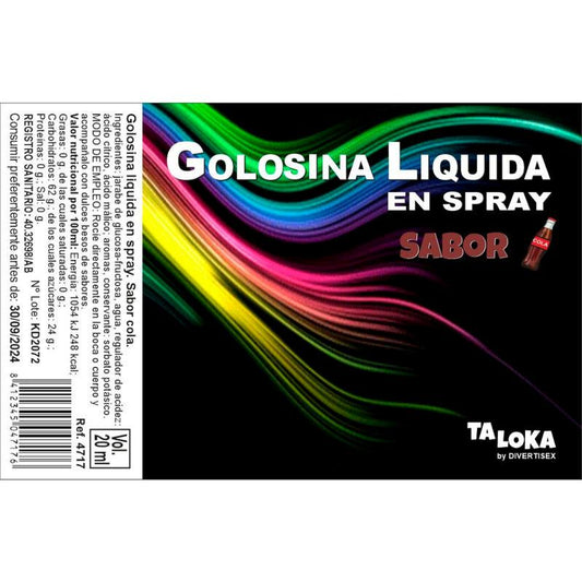 Golosina Liquida en Spray Sabor Cola 20 ml