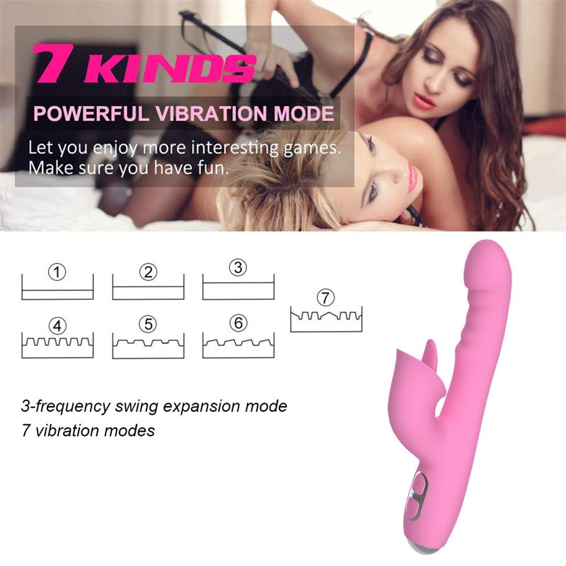 T May Vibrador con Empuje y Movimiento Swing