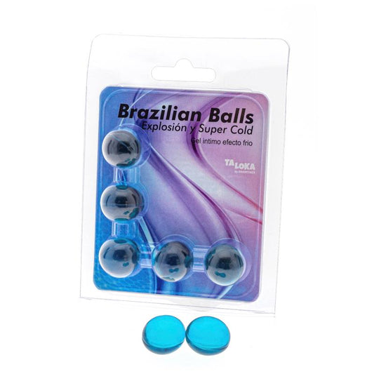 Set 5 Brazilian Balls Gel Excitante Efecto Frio