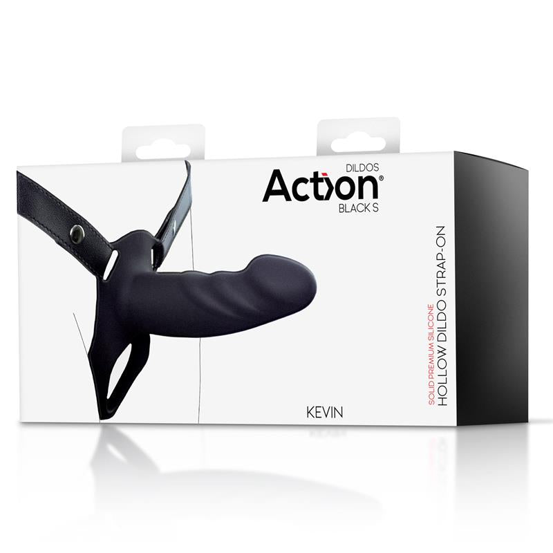 Arnes Strap On con Dildo Hueco Silicona Premium Talla S Negro