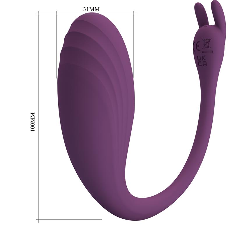 Catalina Huevo Vibrador con APP Purpura