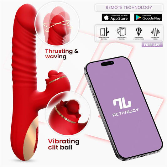 Ascen Vibrador con Thrusting y Waving y APP USB Magnetico