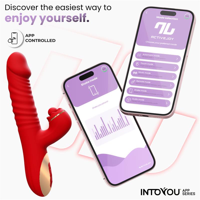 Ascen Vibrador con Thrusting y Waving y APP USB Magnetico