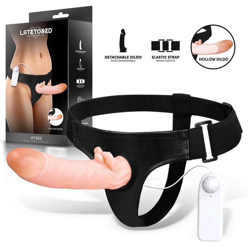 Hybee Dildo con Dildo Realista Hueco y Vibracion con Control Remoto