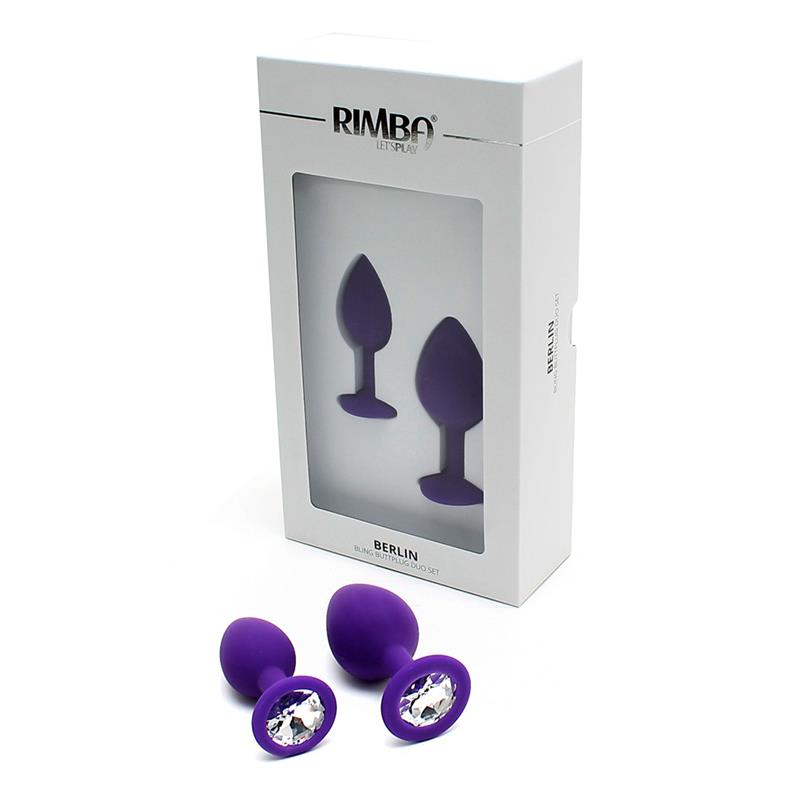 Set de 2 Plugs con Joya Berlin Purpura