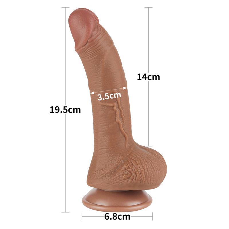 Dildo Sliding Skin 75 Marron