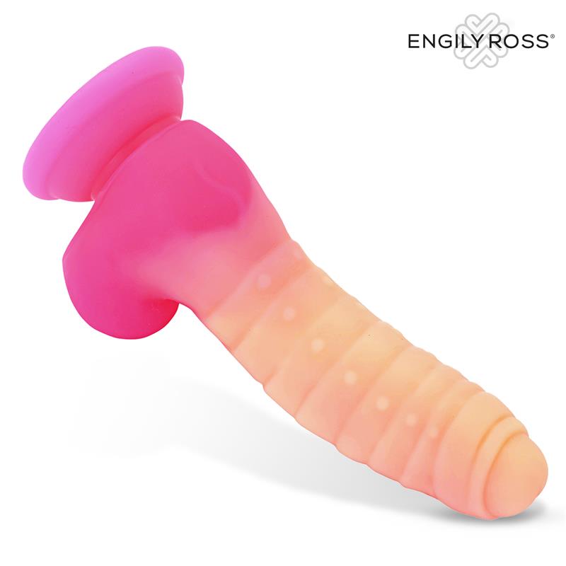 Scalidor Dildo Unicorn Brilla en la Oscuridad Silicona Liquida 18 cm