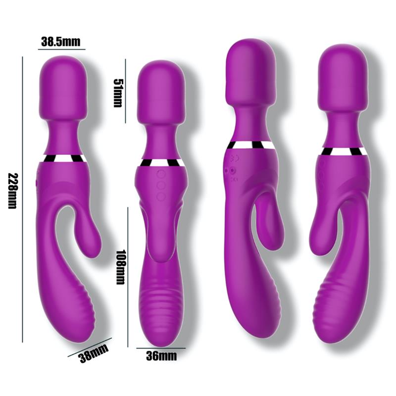 No Fifteen Vibrador y Masajeador 3 Motores Independientes