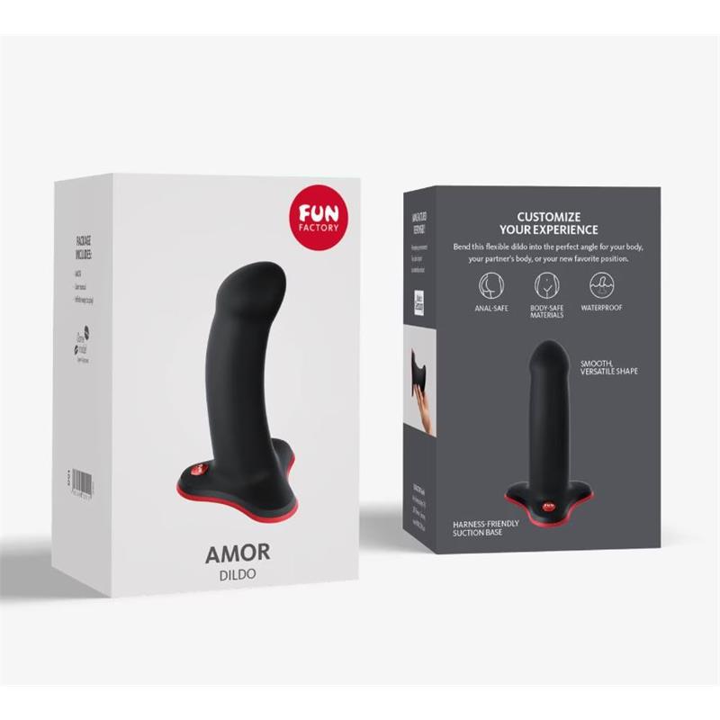 Amor Dildo Black Red