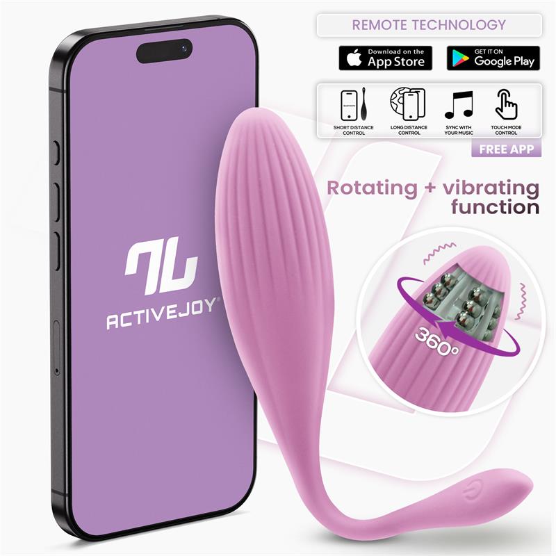 Huevo Vibrador con Bolas Internas con Rotacion y APP USB