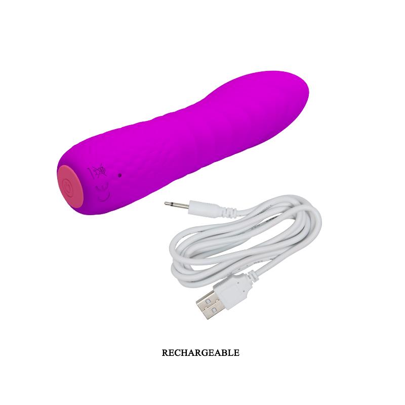 Vibrador Abner USB Silicona Purpura