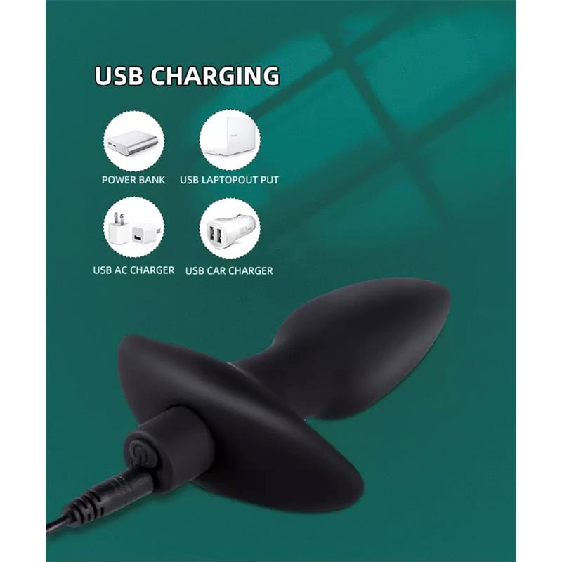 Spear Plug Anal con Vibracion USB Silicona