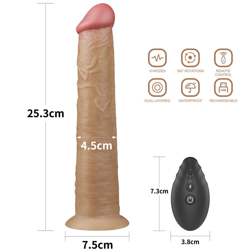 Vibrador Realista con Rotacion Doble Capa 10