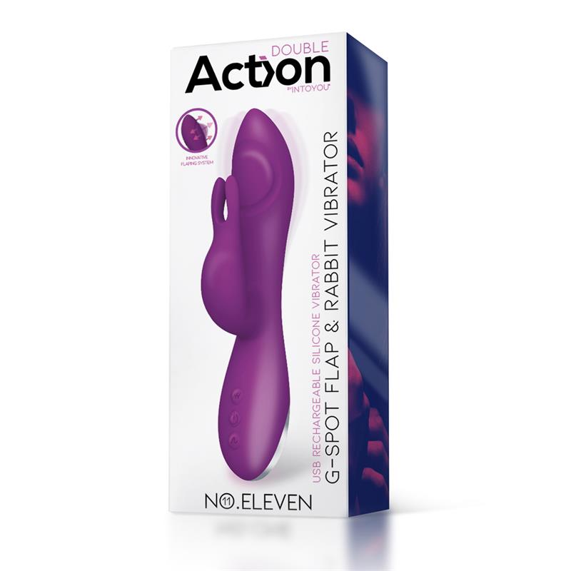 No Eleven Vibrador con Conejito Punto G y Fucion de Pulsacion USB Margnetico Silicona