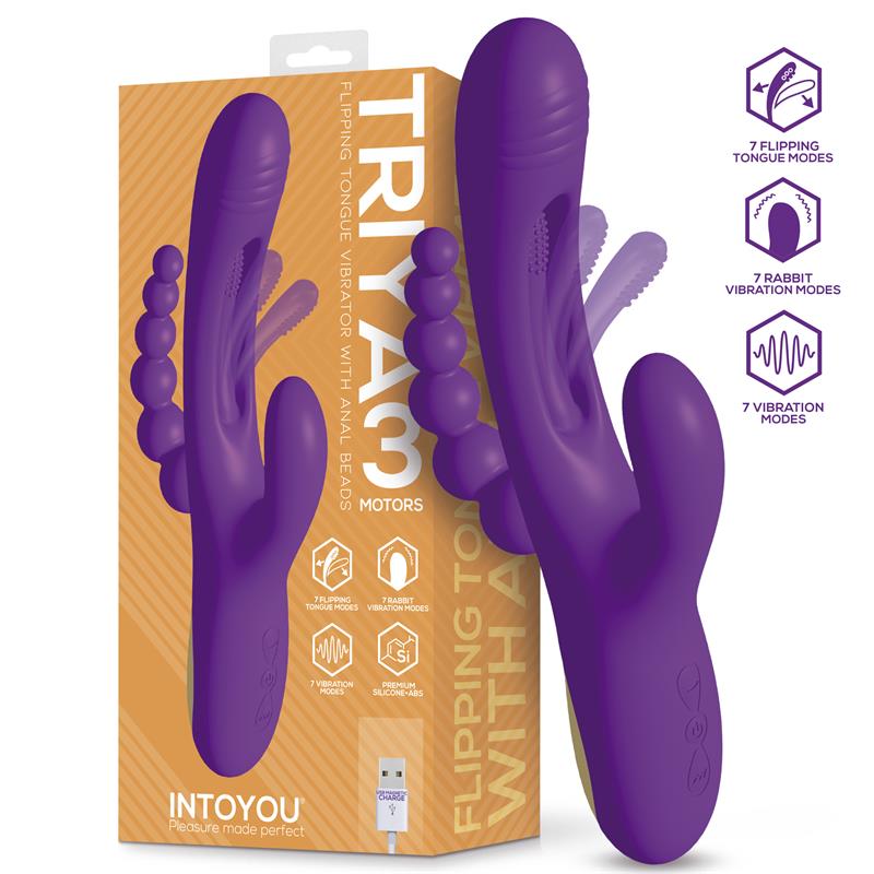 Triya Vibrador con Lengua Flipping y Cadena Anal