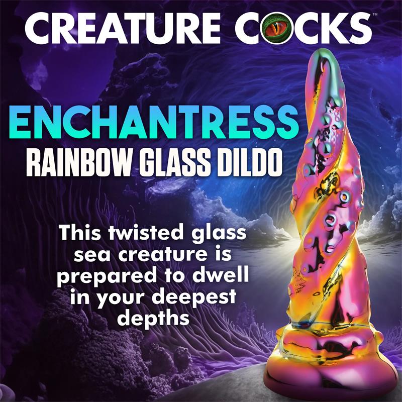 Dildo de Vidrio borosilicato Enchanting Rainbow