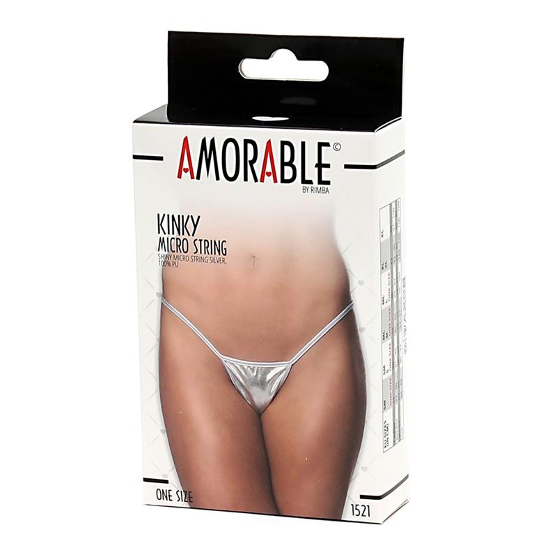 Micro Tanga Plateado Talla Unica