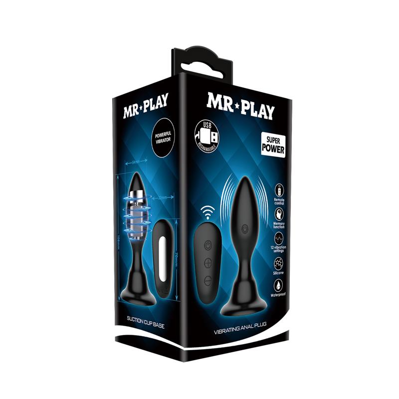 Mr Play Vibrating Anal Plug with Remote Cl50