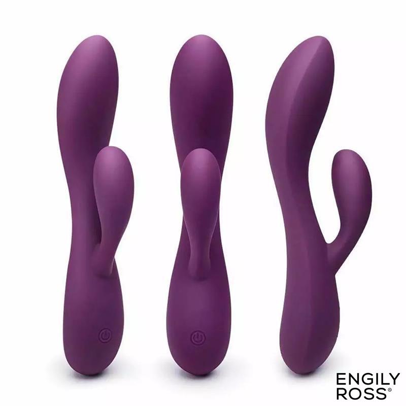 Bacall 30 Vibrador Silicona Liquida Inyectada Doble Motor USB Purpura