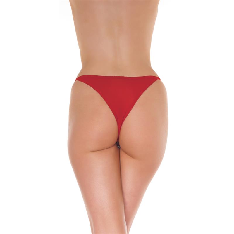 Rimba Amorable Tanga Abierto Color Rojo Talla unica