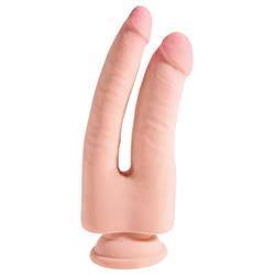 3D Dildo Double Penetration Triple Density Plus 9.5 Natural