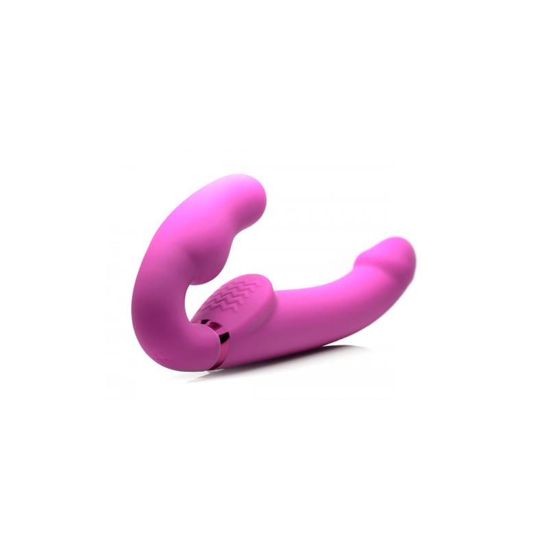 Inflatable Vibrador Doble Funcion Inflable Control Remoto Rosa