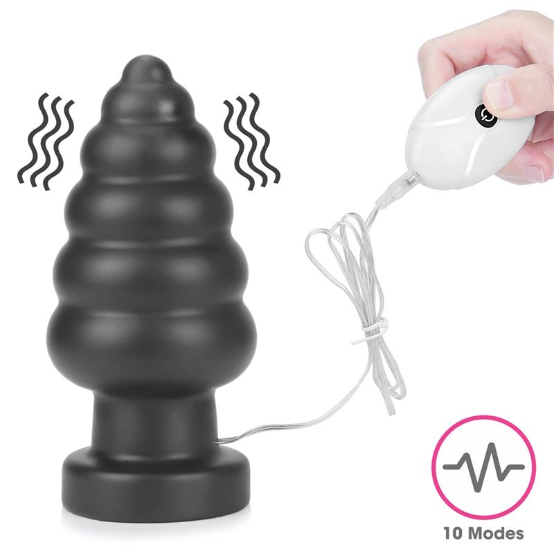 Plug Anal con Vibracion King Sized 7 Negro