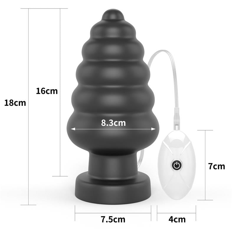 Plug Anal con Vibracion King Sized 7 Negro