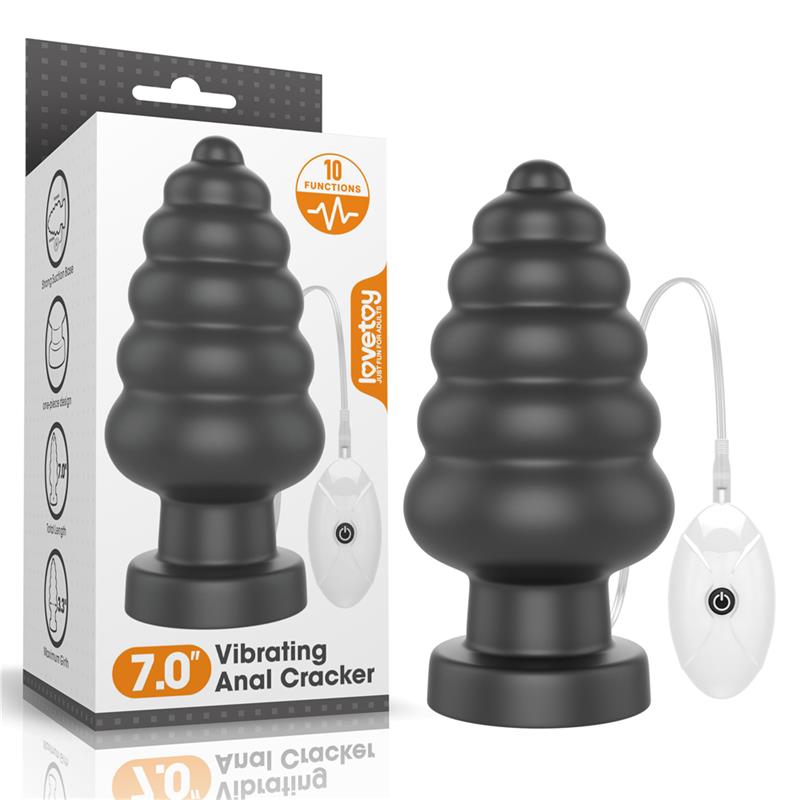 Plug Anal con Vibracion King Sized 7 Negro