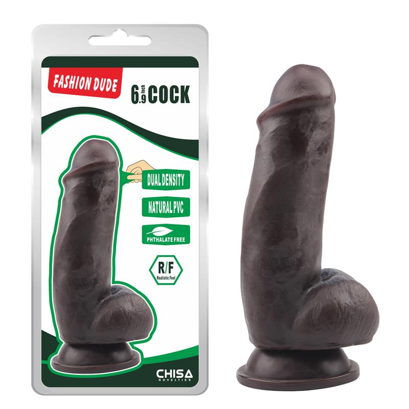 Dildo Dual Density Fashion Dude 175 x 49 cm Marron