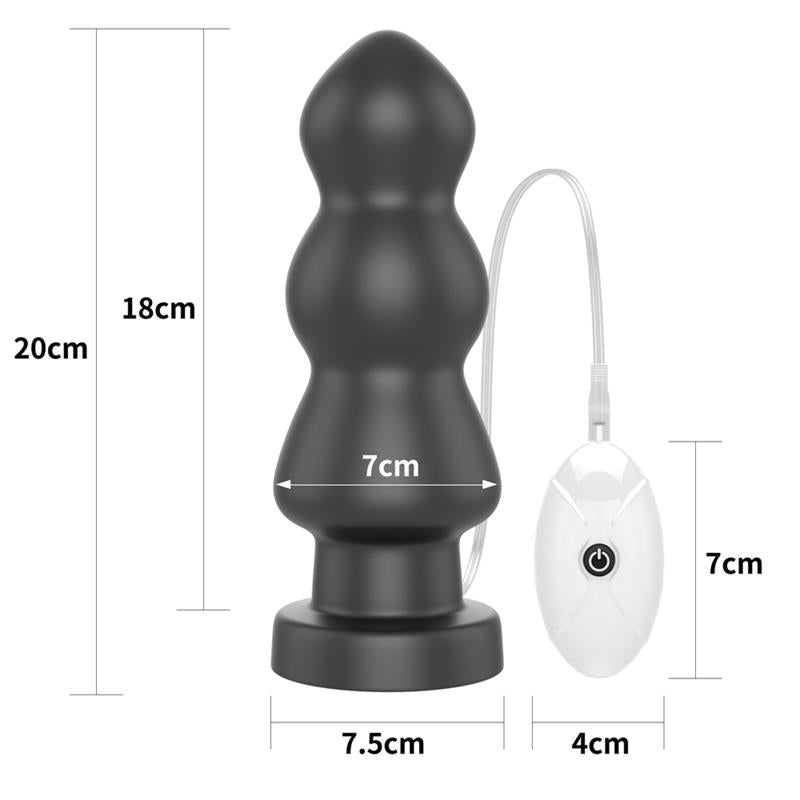 Plug Anal con Vibracion King Sized 78 Negro