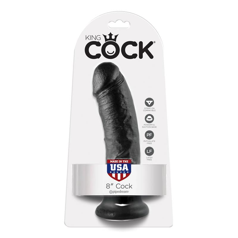 King Cock Pene de 8 Color Negro