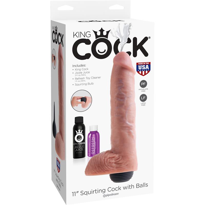 Pene Eyaculador con Testiculos 11 Color Natural