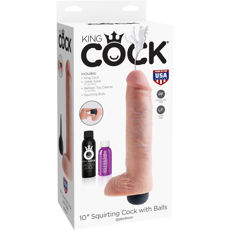 Pene Eyaculador con Testiculos 10 Color Natural