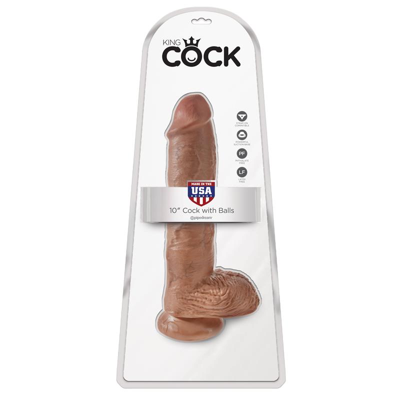 King Cock Pene con Testiculos de 10 Bronceado