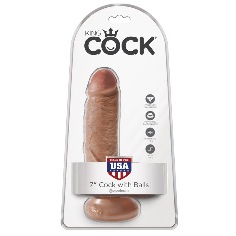 King Cock Pene con Testiculos de 7 Bronceado