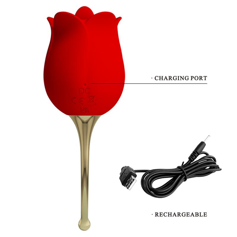 Rose Lover Estimulador con Vibracion y Licking